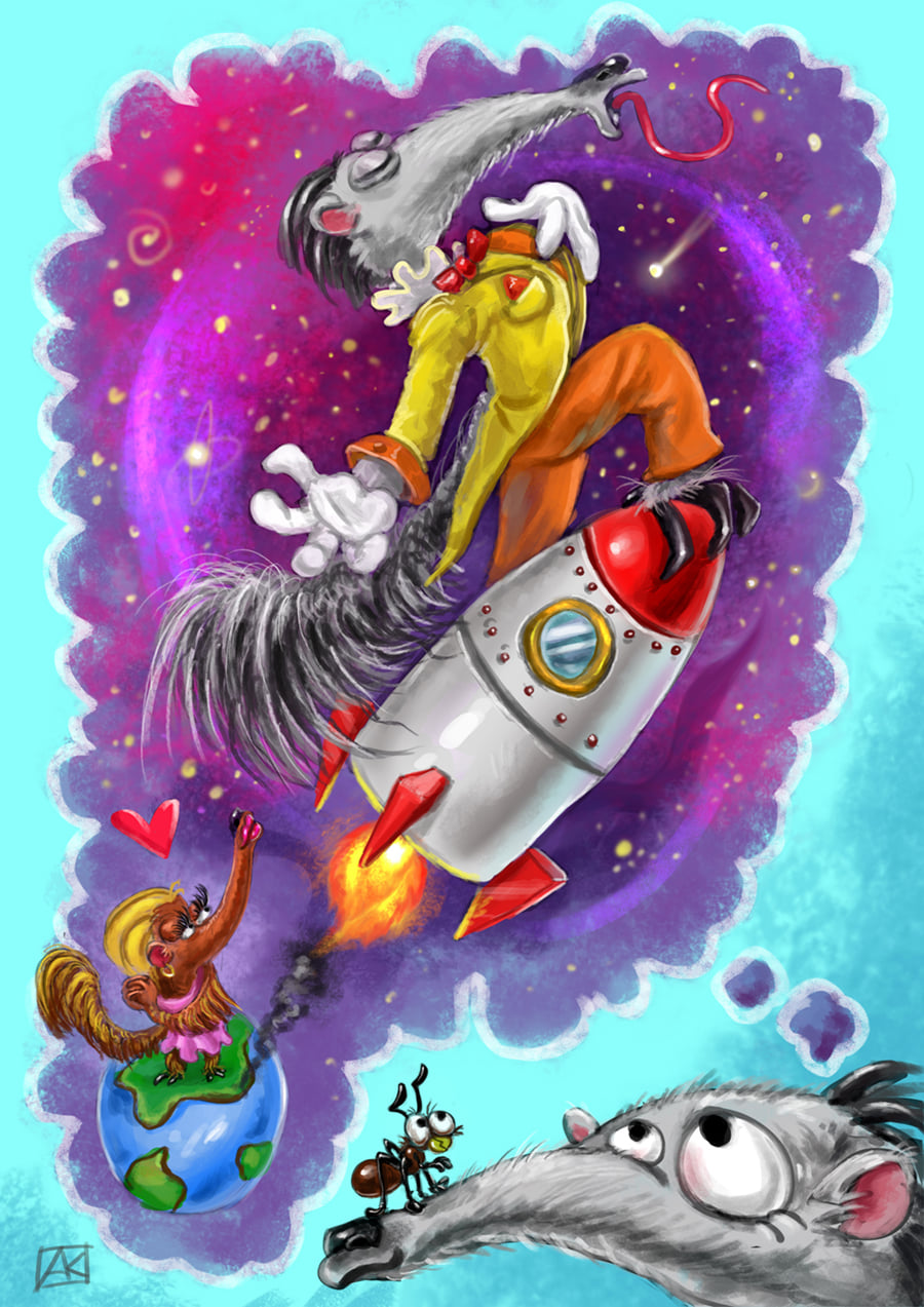 Еднаш, еден млад&nbsp;мравојад￼