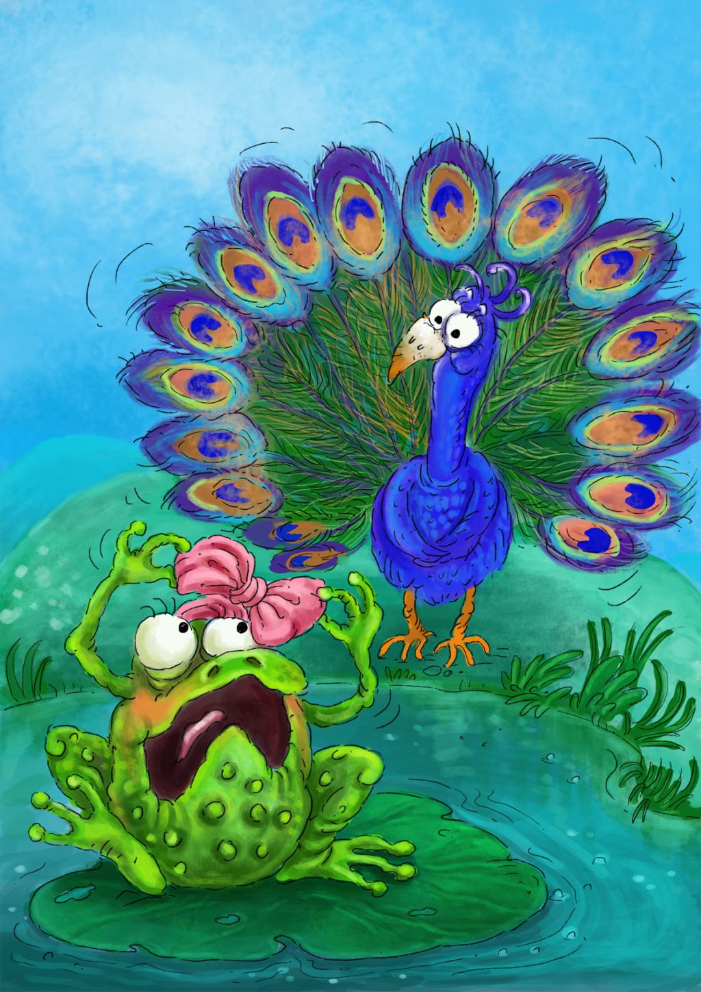 Прекрасната жаба и кичестиот&nbsp;паун