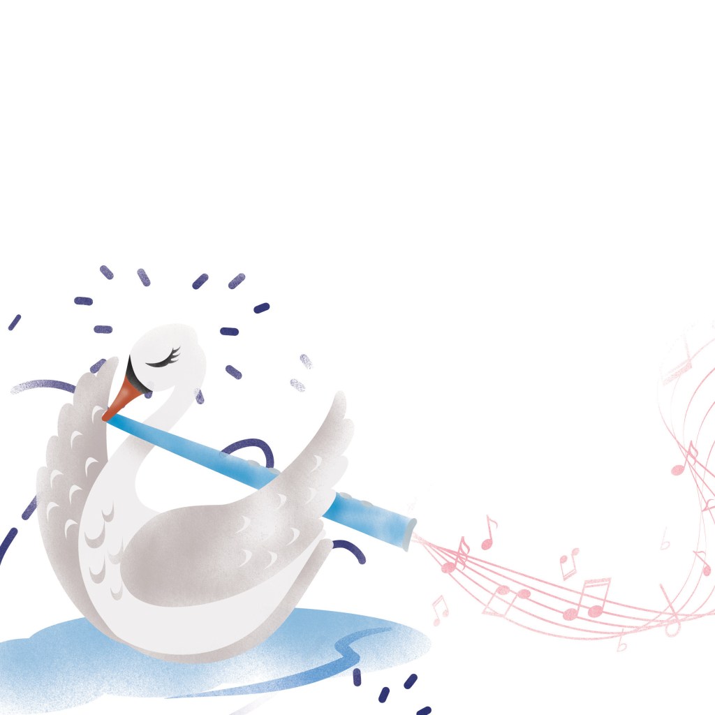 Лебед дува в Панова&nbsp;флејта